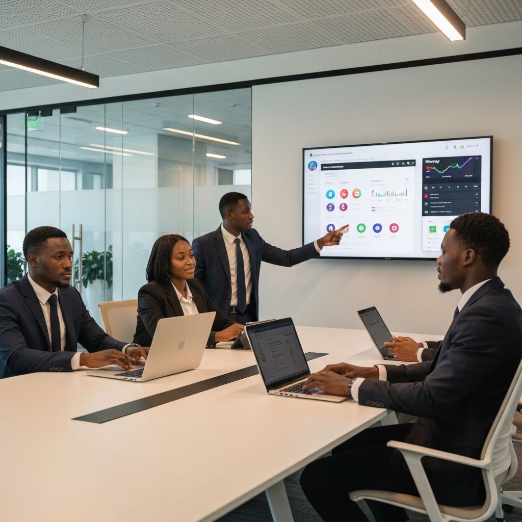 TeemTechy Digital Creator marketing agency team working together in a modern office